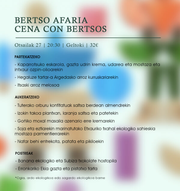 Geltoki Kultura | Bertsoaroa 25 | Bertso afaria - Imagen 2